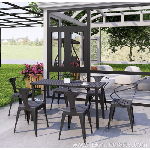 outdoor tables and chairs iron plastic wood coffee